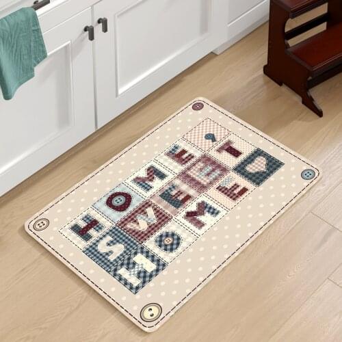 Non-Slip Floor Mat Sweet Home Mat Entrance Doormat Self-Service Laundry Bath Mat Carpet Laundry Room Decor Balcony Rug