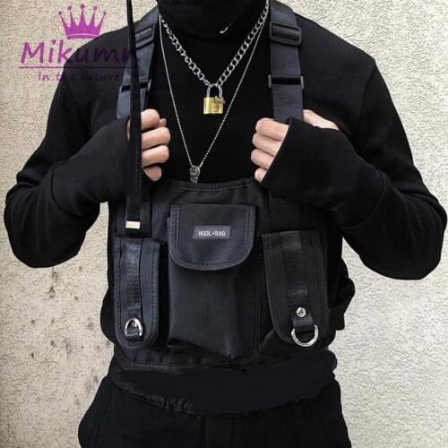 New Fashion Chest Rig Waist Bag Hip Hop Streetwear Functional Tactical Chest Bag Cross Shoulder Adjustable Vest Waistcoat