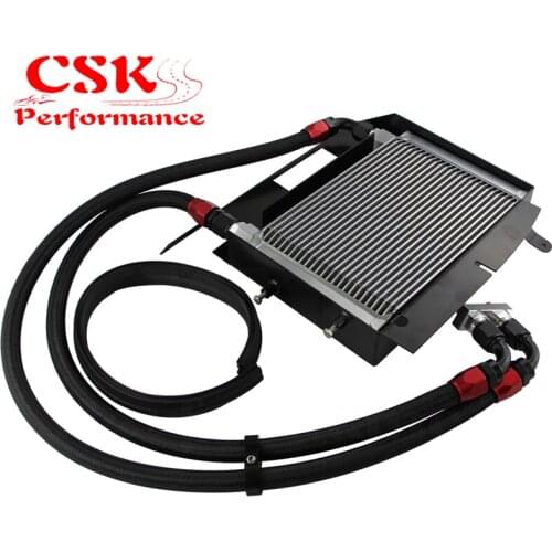 Fit FOR B M W 3 SERIES 335I E90 E92 N54 BLACK 25 ROW BOLT ON OIL COOLER KIT UPGRADE