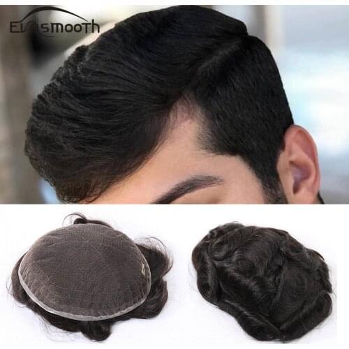 Blonde Curly Hair Wig Men Toupee Human Hair Swiss Lace Wig Hairpiece Real Hair Natural Hairlines Hair Replacement System