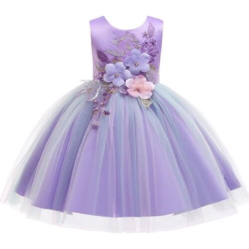 Flower Girls Dress for Wedding and Party Dress 2019 Summer Toddler Girls Princess Dress Kids Dresses For Girls Costume Children