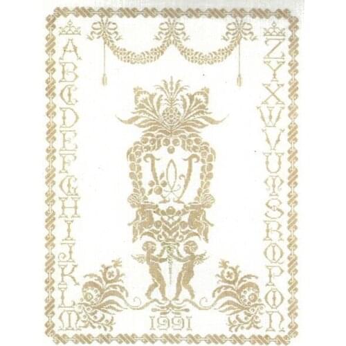 Manufacturer Needlepoint Cherub Sampler Religious Cross Embroidery Designs with 100% Cotton Floss & Free Shipping for Wall Decor