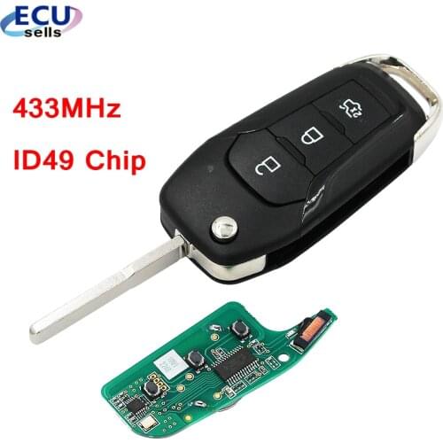 Folding Remote Key 3B 434MHz for Ford Focus Escort New Mondeo 2014-2017 49 Chip