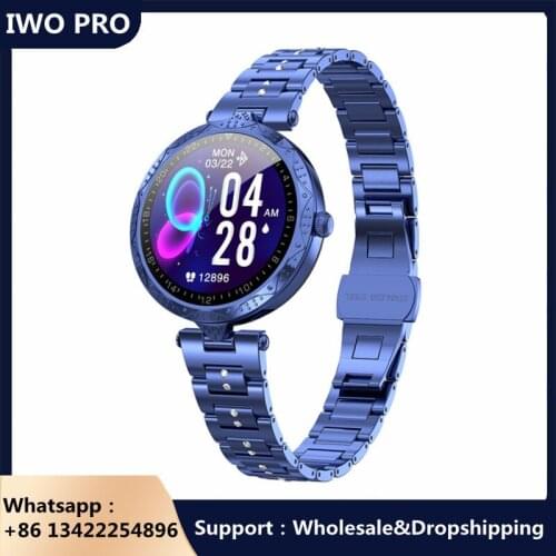 2021 Women Smart Watch AK22 Full Touch Round Screen Smartwatch for Girl Heart rate monitor compatible For Apple Huawei Xiaomi