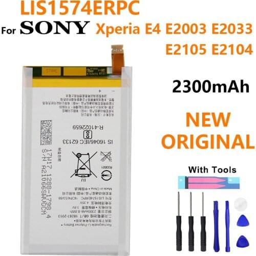 Replacement Battery For SONY Xperia E4 E2003 E2033 E2105 E2104 E2115 LIS1574ERPC Genuine Phone Battery 2300mAh batteria