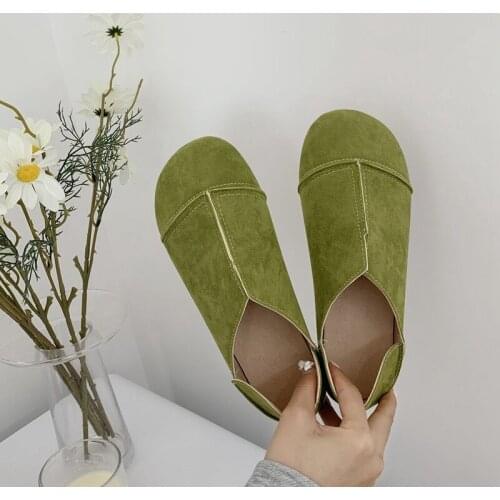 Two-wear Flat Shoes Womens Spring 2021 Net Red Korean Version of The Wild One-step Maternal Soft Sole Comfortable Single Shoes