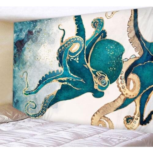 Animal Octopus large size home decoration tapestry psychedelic scene wall hanging Bohemian decorative Mandala Hippie yoga mat