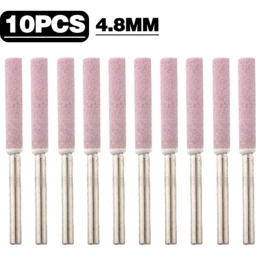 10PCS 4mm/4.8mm/5mm Mini Grinding Wheel Bit Rotary Grinding Heads Chainsaw Sharpener Grinding Stone File Abrasive Tools
