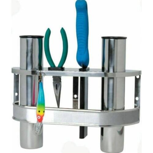 Fishing Outrigger Rod Holder and Tackle Rack Stainless Steel 2 Tube Holder