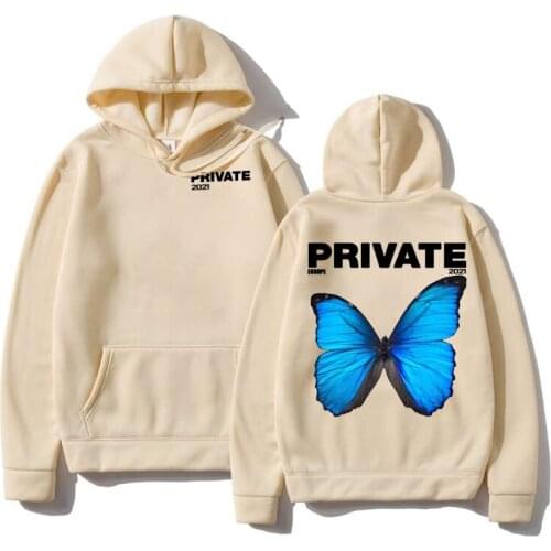 2021 Private Butterfly Men Women Hoodies Sweatshirt Unisex Pullovers Long Sleeves Tracksuit Fashion Harajuku Hight Quality Top
