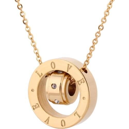 2021 Hot Jewelry Wholesale Crystal from Swarovskis New Fashion couple Titanium steel necklace Fit Women As Lovely gifts