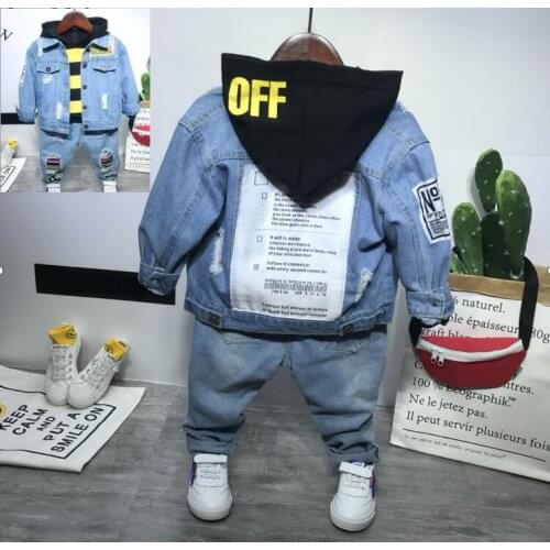 Spring Autumn Baby Boy Clothes Set Children Clothing Sets Kids Clothes Baby Boys coat ,hoodie,jeans 3PCS Tracksuit 2-6years