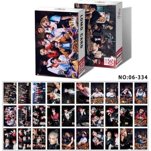 30pcs/set South Korean Groups Kpop stray kids monsta x seventeen Lomo Cards Poster HD Photo album card fans collection Fashiovn