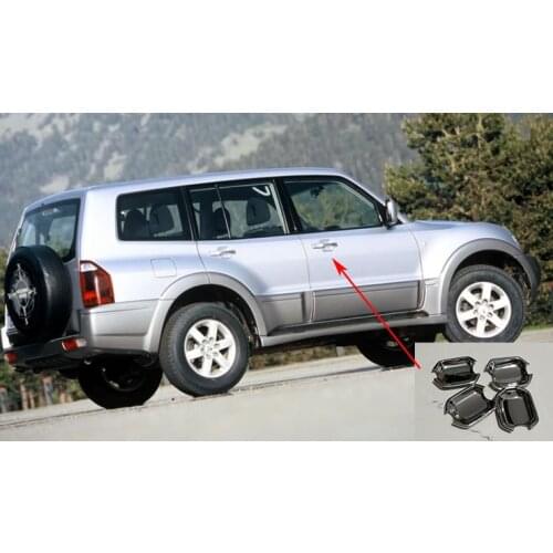 Chrome ABS Style Side Door Handle Bowl Cover Trim for 2001-2006 Mitsubishi Montero V73 Pajero 4PCS