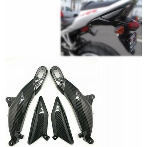Carbon Fiber 4 pcs Rear Tail Driver Cover Fairing Cowl Carbon For HONDA CBR600RR 2007-2012
