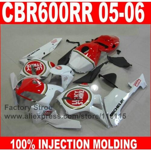 7gifts ABS Injection Molding fairings parts for HONDA CBR 600RR 2005 2006 CBR600RR 05 06 Lucky strike road fairing