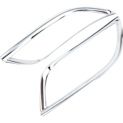 ABS Chrome Rear Bumper Fog Lights Lamp Frame Cover Trim Kit Accessories Fit for Jeep Comp 2017-2020