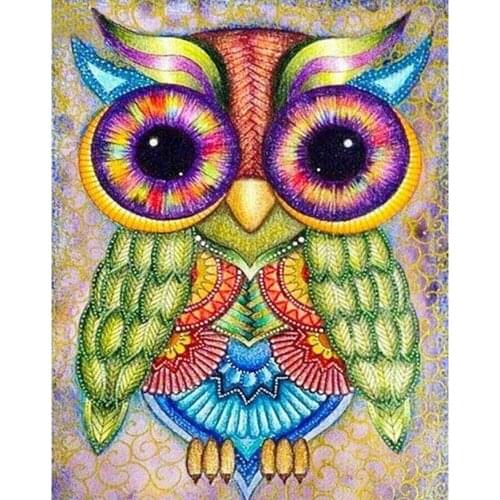 Diamond painting"owl "Diamond Embroidery,Cross Stitch kits,Diamond Mosaic painting Cute Owl animal birds Bedroom decor
