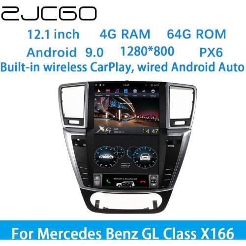 ZJCGO Car Multimedia Player Stereo GPS DVD Radio Navigation Android Screen System for Mercedes Benz GL Class X166 GL350 GL450