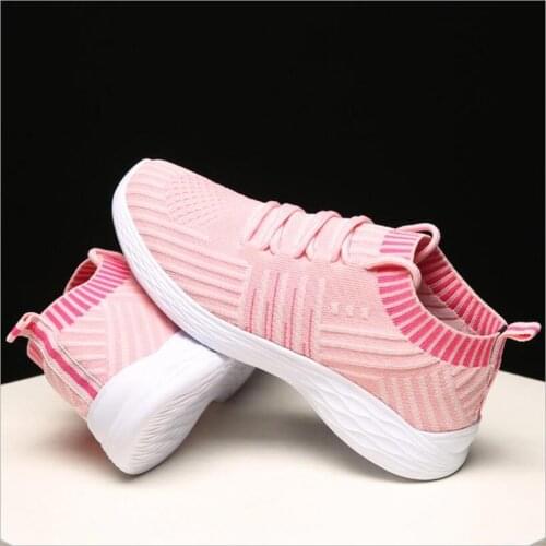 Big Size Summer Lightweight Socks Sneakers Women Sneakers Womens Sport Shoes Ladies Sports Shoes Running Women Pink GMA-0929