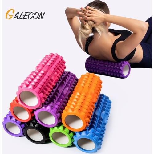 EVC Yoga Column Foam Roller 45cm Groove Yoga Pillar Back Roller Fitness Massage Roller For Yoga Gym Home Fitness Equipment