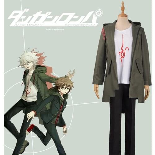 Anime Super Danganronpa 2 Nagito Komaeda Nagito Cosplay Costume Adult Hoodies Full Set Zipper Jacket T-Shirt Pants Halloween Cos