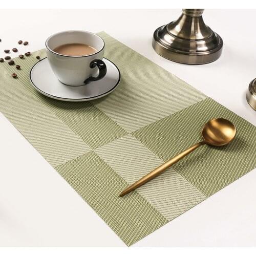 PVC Nordic Style Oil Water Resistant Non-slip Kitchen Placemat Coaster Insulation Pad Dish Coffee Cup Table Mat Home Decor 51093