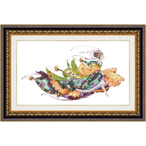 Princess Eliana cross stitch kits fairy lady aida fabric 18ct 14ct 11ct counted white cotton thread embroidery kits DIY craft