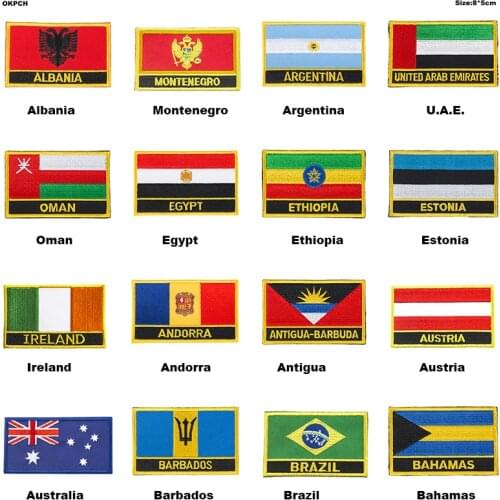 National Embroidered Rectangular Patch Badge Sew On Or Iron On Military Badge