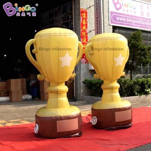 Outdoor Decoration 2m High Inflated Award Cup/Inflatable Golden Trophy Model for Sport Event