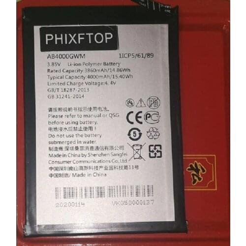 PHIXFTOP original AB4000GWM battery For Xenium S266 cellphone for PHILIPS CTS266 SMart Mobile