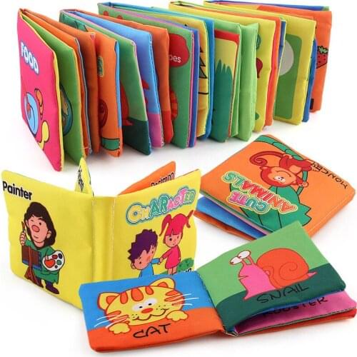 My First Soft Book, Nontoxic Fabric Baby Cloth Books Early Educational Activity Crinkle Books Toys Rattles Mobiles Toys For Baby