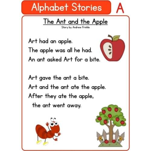 English Alphabet Stories Practice Paper Preschool Learning English Workbook Coloring Books English Exercise Books for Children