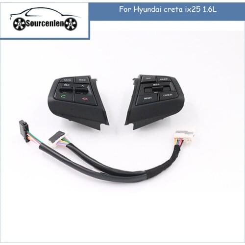 Steering Wheel Cruise Control Button Switch For Hyundai Creta Ix25 1.6L 2.0L Remote Control Volume Button Right Side Blue Light