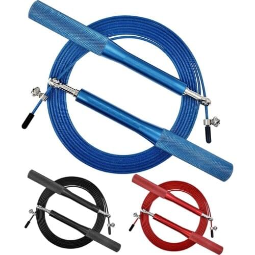 High Speed Jump Rope Swivel Dual Bearing Adjustable Anti-Slip Aluminum Handle Skipping Rope for Fitness
