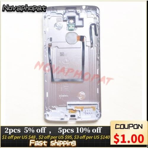 Novaphopat Back Cover For ZTE Axon 7 mini B2017 Battery Door Housing Case with Side Button Fingerprint Flex cable Camera lens