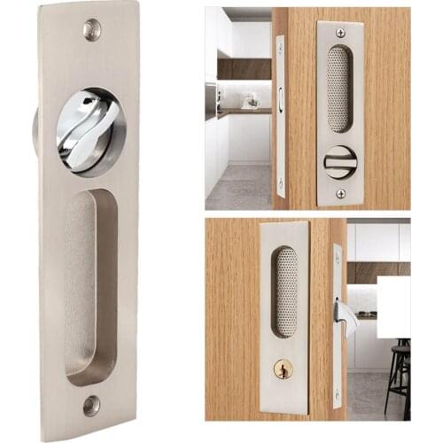 Sliding Door Lock Indoor Balcony Bathroom Cabinet Pull Handle Concealed Door Lock
