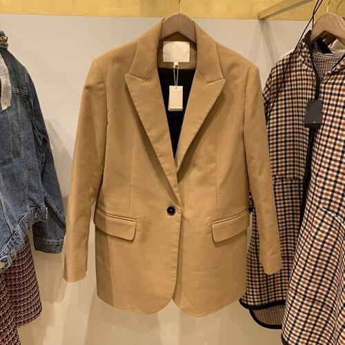 Patads light luxury French short coat spring and summer casual versatile solid color LAPEL SUIT women