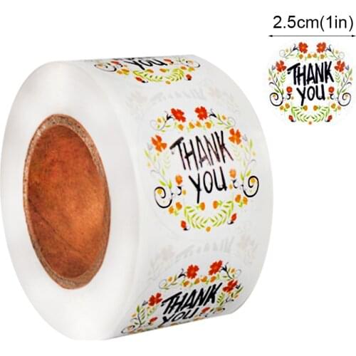 500PCS Thank You Stickers Diary Scrapbooking Stickers For Wedding Birthday Party Gift Decorations Envelope Gift Sealing Labels