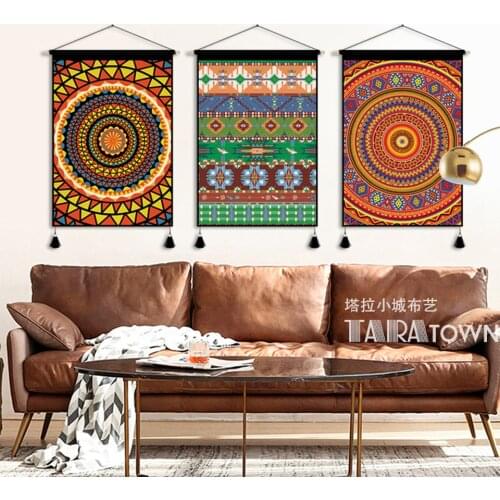 Bohemian National Wind Decorative Painting The Living Room Wall Tapestry Wall Hanging Background Fabric Upholstery