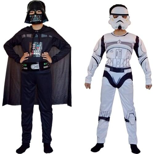 Kids Carnival Clothing Star War Storm Trooper Darth Vader Anakin Skywalker children Cosplay party costume clothing cape mask