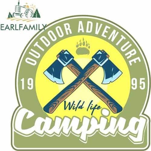 EARLFAMILY 13cm x 12.5cm For Two Ax A Cross Vinyl Material Car Stickers Fashion Fine Decal Bumper Decoration Occlusion Scratch