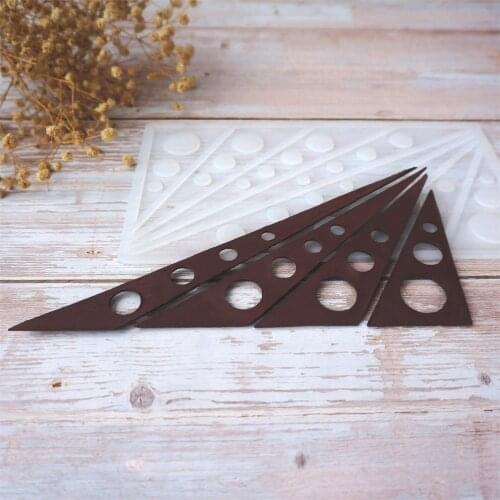 Hot DIY 3D Triangle Circle Shape Silicone Mold Cake Decorating Tools Cupcake Chocolate Mould Decor Muffin Pan Baking Stencil