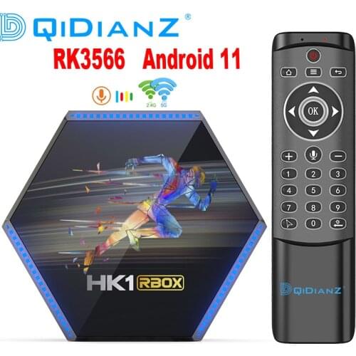 HK1 RBOX R2 2.4G 5G Wifi RK3566 Quad Core Smart Android 11.0 TV Box 4GB 32GB 64GB 1000M 8K 4K Media Player Set Top Box