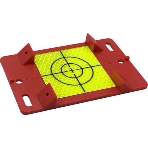 Red Color Measurement plaquettes with 60 mm reflective target for total station, Mini prism