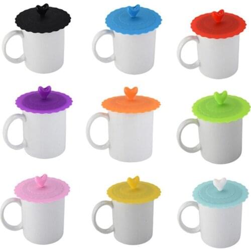 Fashionable Creative Food-grade Silicone Cup Cover Heat-resistant Safe Healthy Silicone Lid with Clip
