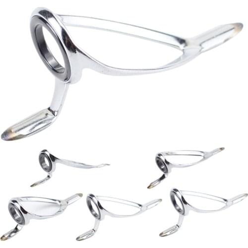 Fishing Rod Repair Kit Rod Tip Repair Kit Spinning Casting Fishing Rod Guides Replacement Set Steel Ceramic Ring