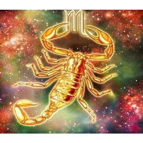 Golden Scorpion Animal DIY 40x50cm Digital Painting By Numbers Modern Wall Art Canvas Painting Unique Gift Home Decor 40x50cm