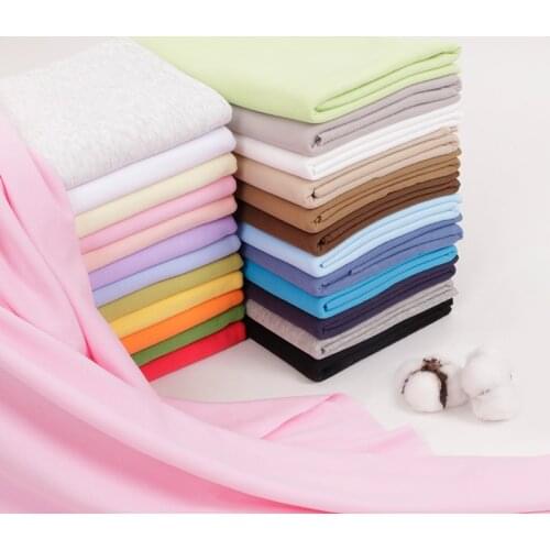 Pure Cotton Baby Clothing Fabric Handmade Sewing Accessories Pure Colour Textile Fabrics by the Meter 185x50CM