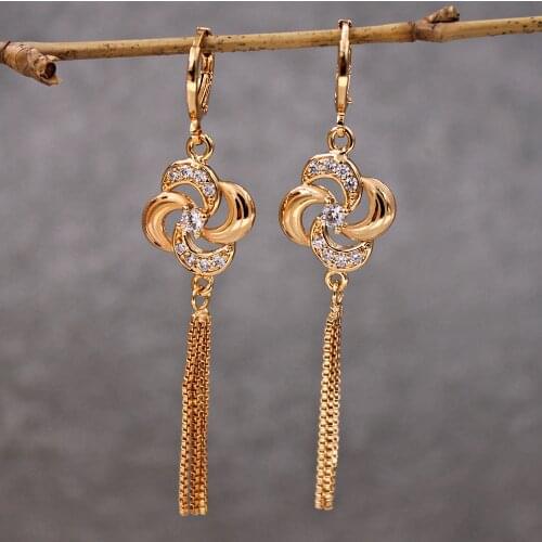 New Luxury Drop dangle Earring Women 's earrings Trendy Fashion Earrings for womens white Zircon Jewerly accessories gift